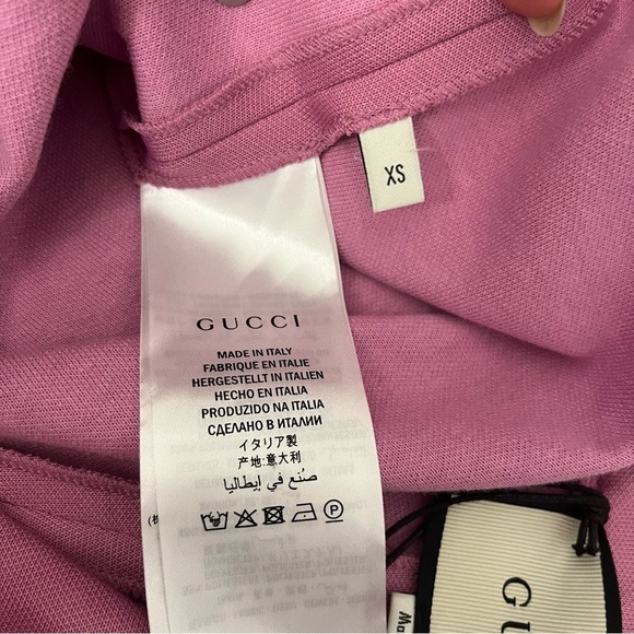 GUCCI stirrup pants trousers XS mauve pink knit tuxedo stripe Y2K 90s retro NWT - Picture 16 of 16